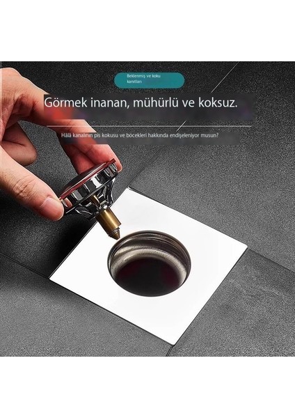 Banyo Yer Süzgeci Kapağı, Ayakla Çalıştırılan Yer Süzgeci, Koku Önleyici Açılır Çekirdek Kanalizasyon Tıkanma Önleyici, Koku Önleyici ve Böceklere Dayanıklı (Yurt Dışından) modelleri