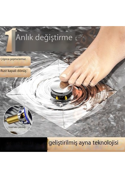 Sıçrama Yer Sifonu, Tam Bakır Çekirdek, Koku Önleyici Banyo ve Tuvalet Evrensel Kanalizasyon Eski Yer Sifonu Yenileme Sızdırmazlık Kapağı (Yurt Dışından) modelleri