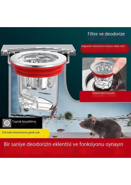 Banyo Manyetik Kaldırma Zemin Drenajı Çekirdek Banyo Anti-Böcek ve Anti-Koku Zemin Drenajı Çekirdek Tuvalet Kanalizasyon Koku Giderici (Yurt Dışından) fırsatları