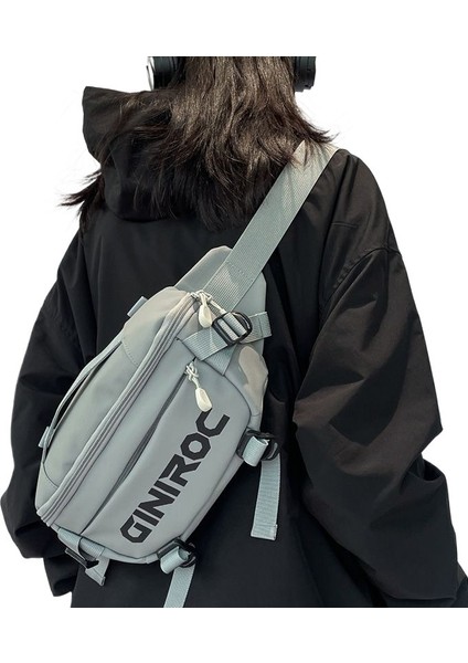 Kadınlar Için Crossbody Çanta Büyük Kapasiteli Göğüs Çantası Erkekler Için Rahat Bel Çantası Spor Çantası (Yurt Dışından)