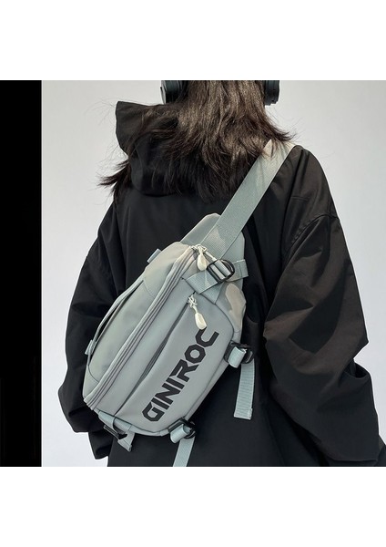 Kadınlar Için Crossbody Çanta Büyük Kapasiteli Göğüs Çantası Erkekler Için Rahat Bel Çantası Spor Çantası (Yurt Dışından)