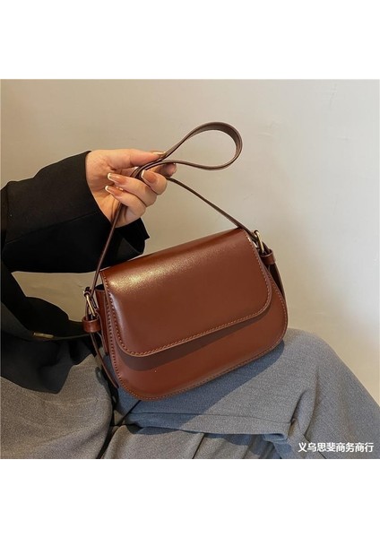 Retro Küçük Çanta Kadın Crossbody Çanta Yüksek Çok Yönlü Omuz Eyer Çantası (Yurt Dışından) modelleri