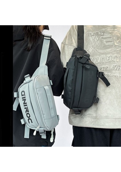 Kadınlar Için Crossbody Çanta Büyük Kapasiteli Göğüs Çantası Erkekler Için Rahat Bel Çantası Spor Çantası (Yurt Dışından)