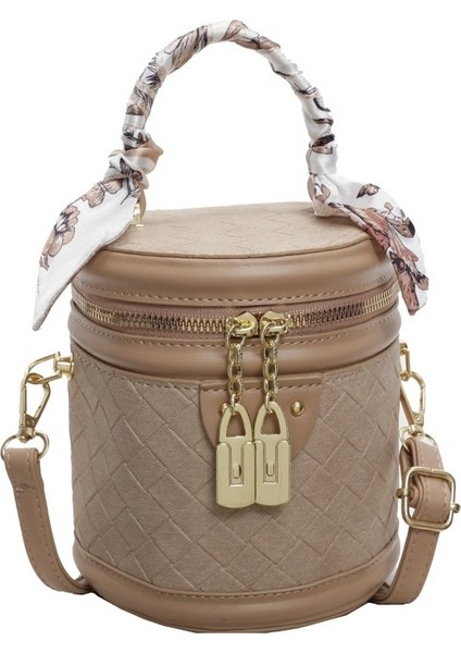 Mini Çanta Omuz Crossbody Çanta Düz Renk Taşınabilir Kova Çantası (Yurt Dışından)