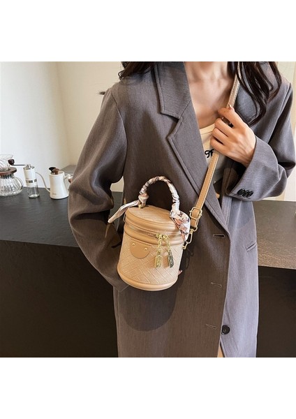 Mini Çanta Omuz Crossbody Çanta Düz Renk Taşınabilir Kova Çantası (Yurt Dışından) fırsatları