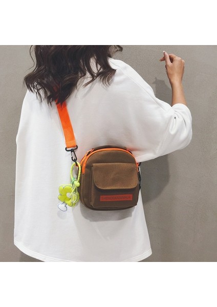 Kontrast Renkli Kanvas Küçük Çanta, Gündelik Küçük Omuz Çantası, Küçük Taze Öğrenci Omuz Crossbody Çantası (Yurt Dışından) modelleri
