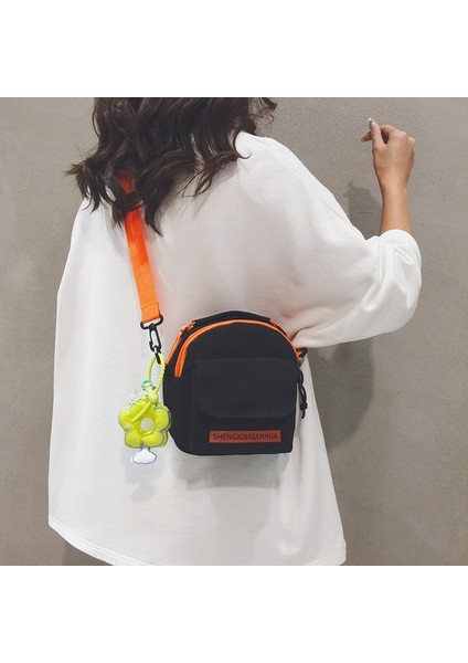 Kontrast Renkli Kanvas Küçük Çanta, Gündelik Küçük Omuz Çantası, Küçük Taze Öğrenci Omuz Crossbody Çantası (Yurt Dışından) fırsatları