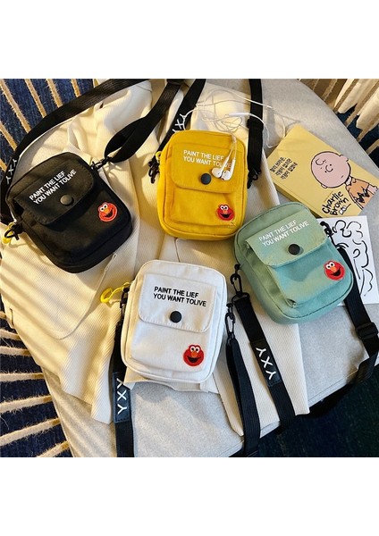 Omuz Çantası Sevimli Küçük Kare Çanta Japon Harajuku Tarzı Kadın Çantası Susam Sokağı Crossbody Çanta (Yurt Dışından) fiyatları