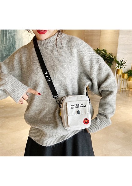 Omuz Çantası Sevimli Küçük Kare Çanta Japon Harajuku Tarzı Kadın Çantası Susam Sokağı Crossbody Çanta (Yurt Dışından) indirimleri