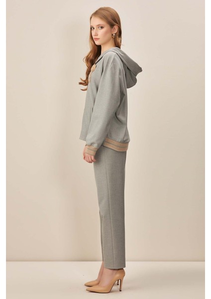 Kapüşonlu Gri Dokuma Ceket fiyatları