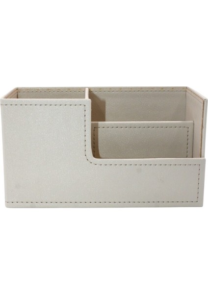 Inn Design Beyoğlu Serisi Deri Organizer Kalemlik Dokulu Krem DD-1244