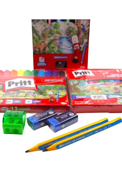 Pritt Anaokulu 8 Parça Geniş Boya Seti fiyatları