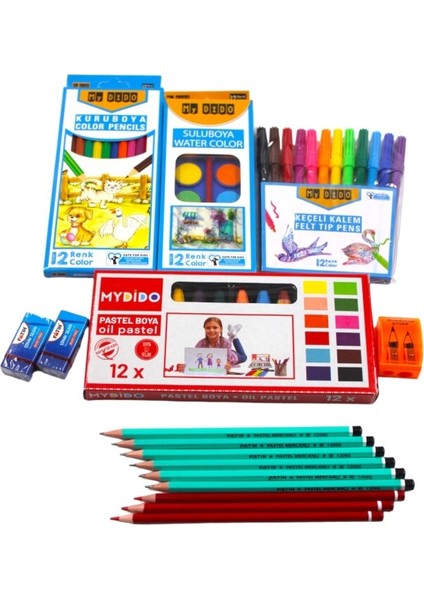 Mydido Ilkokul 16 Parça Geniş Boya Seti
