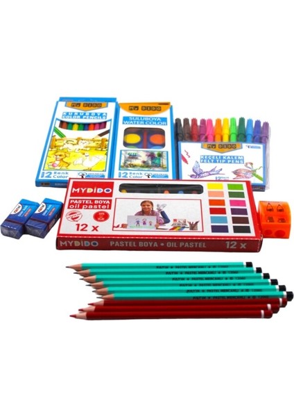 Mydido Ilkokul 16 Parça Geniş Boya Seti fiyatları