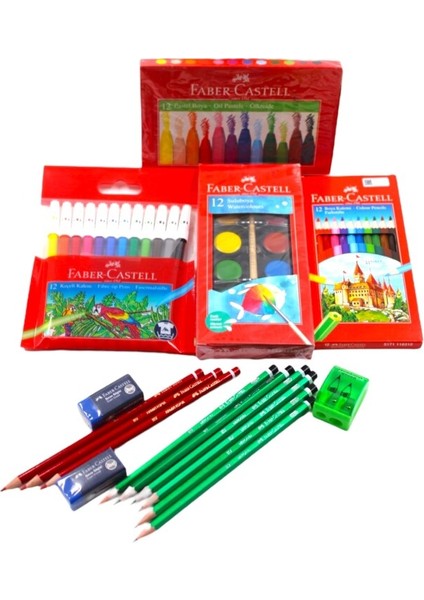 Faber Castell Ilkokul 16 Parça Geniş Boya Seti