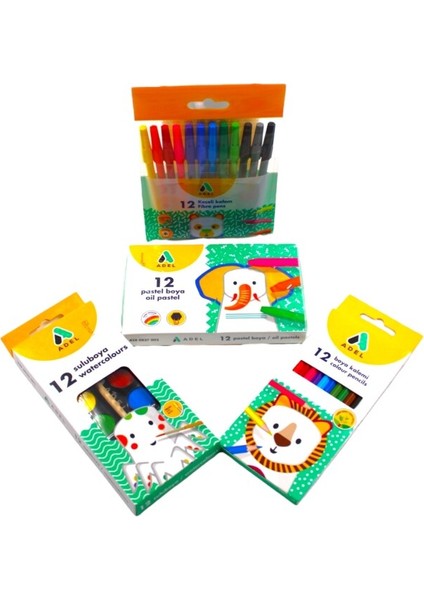 Adel Ilkokul 4 Parça Boya Seti