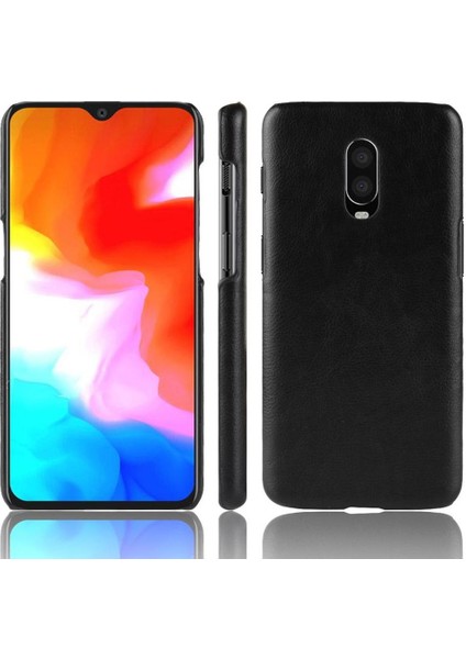 Oneplus 6t Için Retro Kılıf Retro Anti Scratch Lychee Desen Koruyucu (Yurt Dışından)