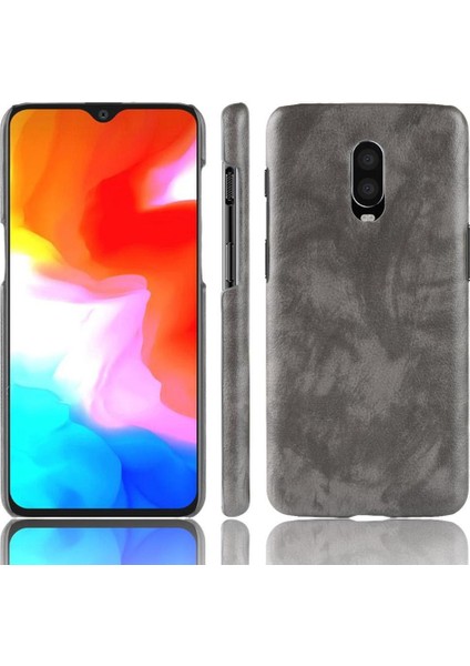 Oneplus 6t Için Retro Kılıf Retro Anti Scratch Lychee Desen Koruyucu (Yurt Dışından)