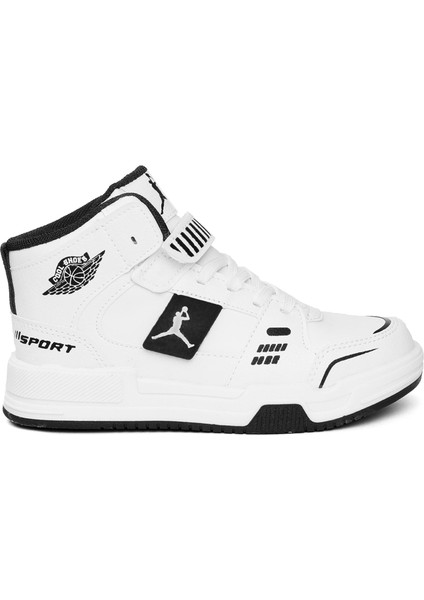 Cool King Uzun Filet Erkek Çocuk Hi Sneaker Beyaz