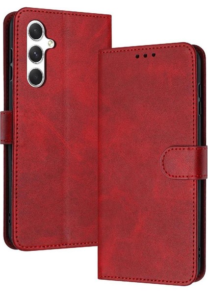 Samsung Galaxy A04 Için Flip Case 4G/A04S Kart Yuvası ile Saf Renk Pu (Yurt Dışından)
