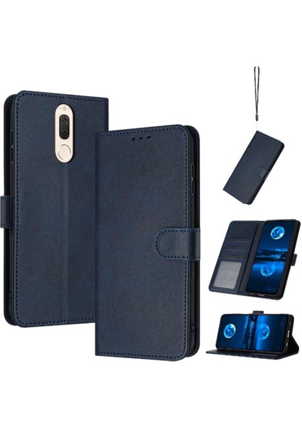 Huawei Mate 10 Lite Için Flip Case Pu Deri Saf Renk Toka ile (Yurt Dışından)