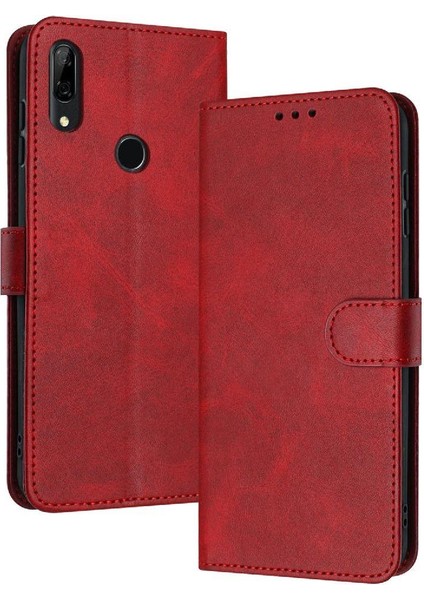 Kart Yuvası Kickstand Saf Renk Pu ile Huawei P20 Lite Için Flip Case (Yurt Dışından)