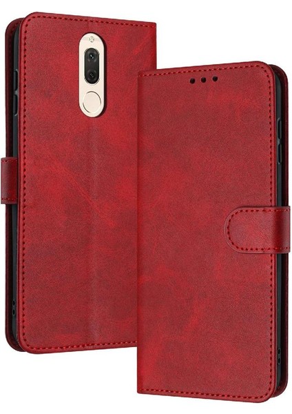 Huawei Mate 10 Lite Için Flip Case Pu Deri Saf Renk Toka ile (Yurt Dışından)