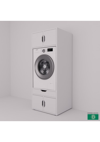 Çamaşır Makine Dolabı Çekmeceli ve Kapaklı Geniş Depolama Alanlı modelleri