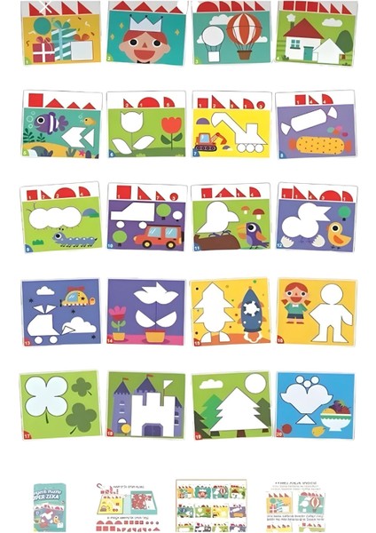 Eğitici Manyetik Parçalar ile Puzzle Yapma Seti - Magnet Tablet Puzzle Set - Manyetik Montessori Puzzle Oluşturma Set