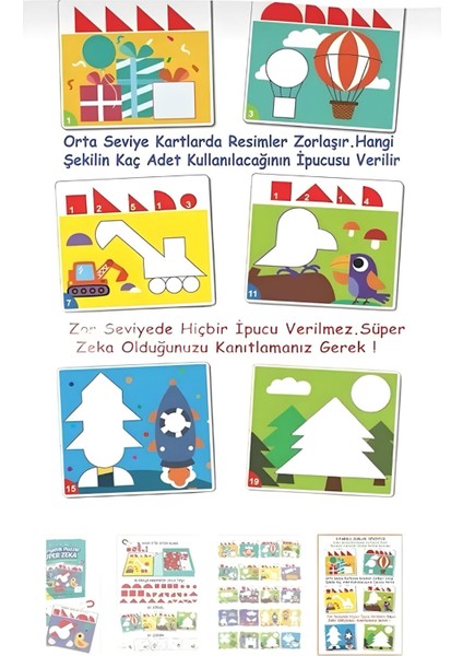 Eğitici Manyetik Parçalar ile Puzzle Yapma Seti - Magnet Tablet Puzzle Set - Manyetik Montessori Puzzle Oluşturma Set