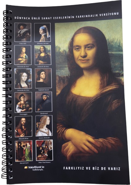 "sanat ve Biz" Konulu Özel Tasarım Spiralli Defter