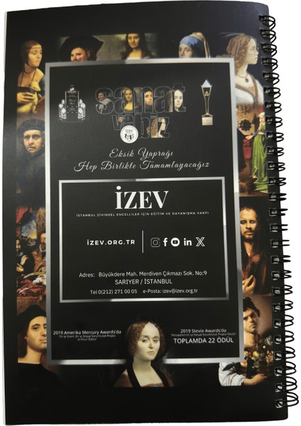 "sanat ve Biz" Konulu Özel Tasarım Spiralli Defter fiyatları