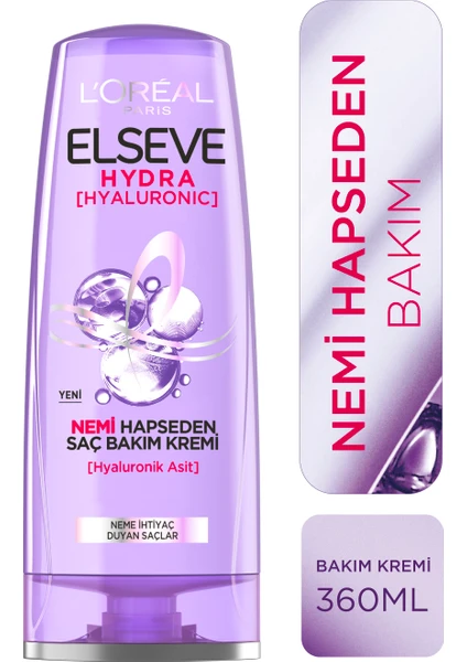 L'oréal Paris Elseve Hydra [hyaluronic] Nemi Hapseden Saç Bakım Kremi 360ML