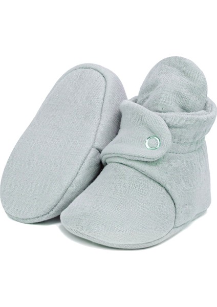 Müslin Bebek Patiği, Organik Pamuk, Yenidoğan Pandufu, Gri
