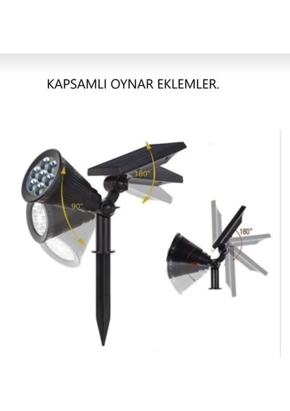 CT-7310 7W Solar Bahçe Armatürü Beyaz Cata