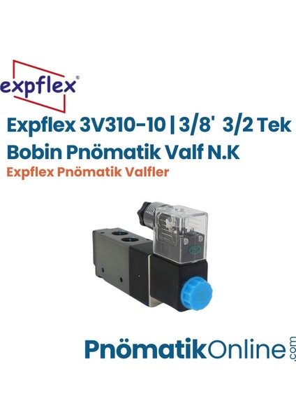 3V310-10 3/8 3-2 Tek Bobin Valf  N.k