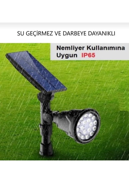 CT-7310 7W Ledli Solar Kazıklı Bahçe/çim Armatürü - 3200K Günışığı