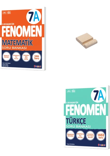 Fenomen Yayıncılık 7. Sınıf A Serisi Matematik ve Türkçe 2li Soru Bankası