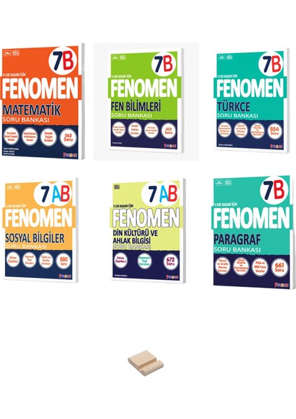 7. Sınıf B Serisi Tüm Dersler Soru Bankası 6lı Set