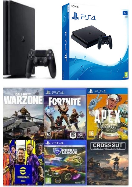 Ps4 Slim 1tb + 1 Kol + 14 Dijital Oyun + 12 Aygaranti