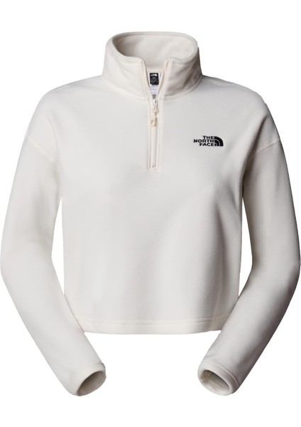 The North Face Kadın 100 Glacıer Cropped Yarım Fermuar Sweatshirt  NF0A855N4HP1