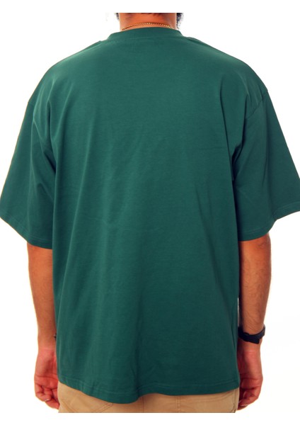 Basic Oversize Tişört - Yeşil