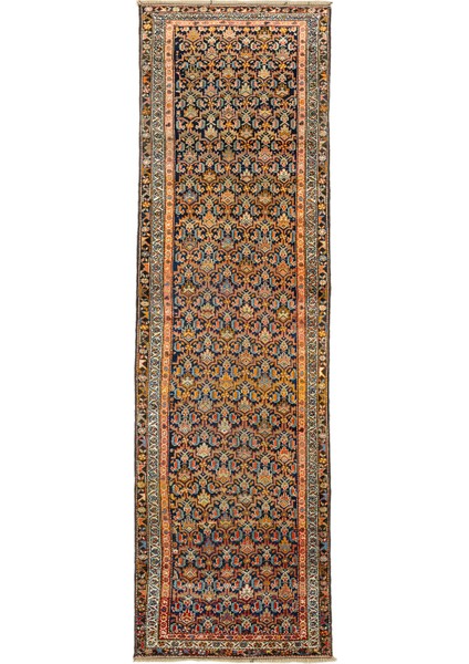 Tebriz El Dokuma Yün Iran Yolluk 106x407 Cm