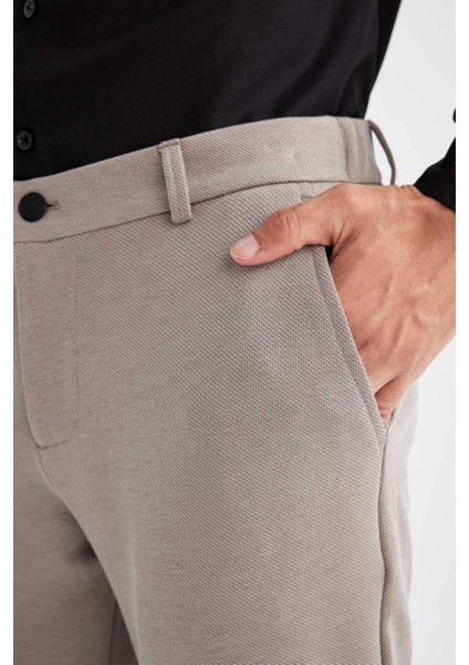 Jogger Düz Paça Her Yöne Esneyen Yazlık Kumaş Pantolon T6317AZ24AU