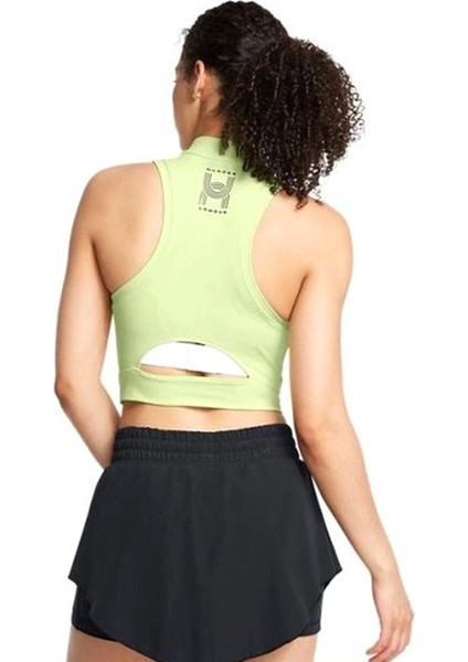 Under Armour Run Anywhere Crop Tank Kadın Yeşil Koşu Atlet 1386344-383