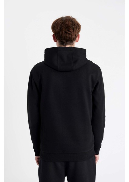 Regular Fit Kapüşonlu Baskılı Sweatshirt C6131AX24AU