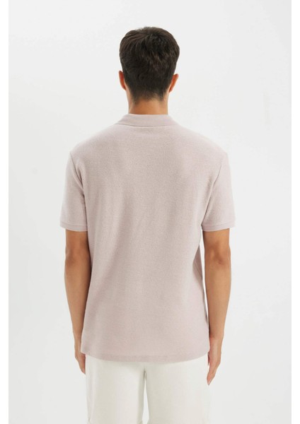 Regular Fit Kısa Kollu Krep Polo Tişört C4149AX24SM