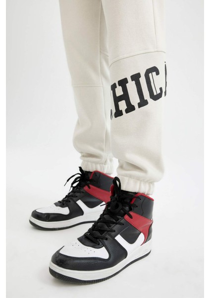 Fit Kalın Jogger Eşofman Altı NBA Chicago Bulls Standart Fit Cepli Düz Paça C9275AX24AU