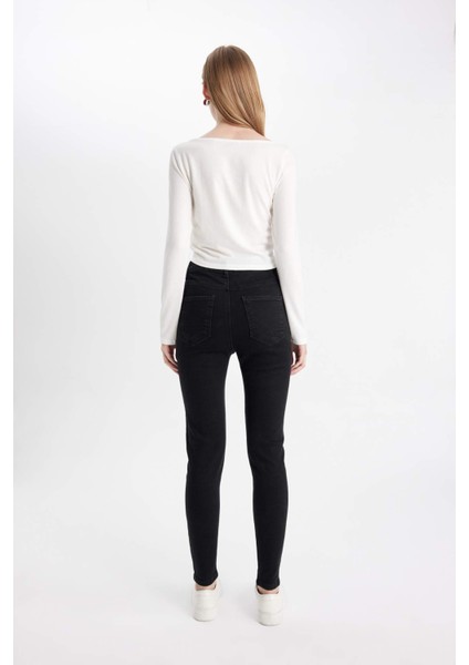 Rebeca Skinny Fit Normal Bel Bilek Boy Dar Paça Jean Pantolon C7610AX24AU