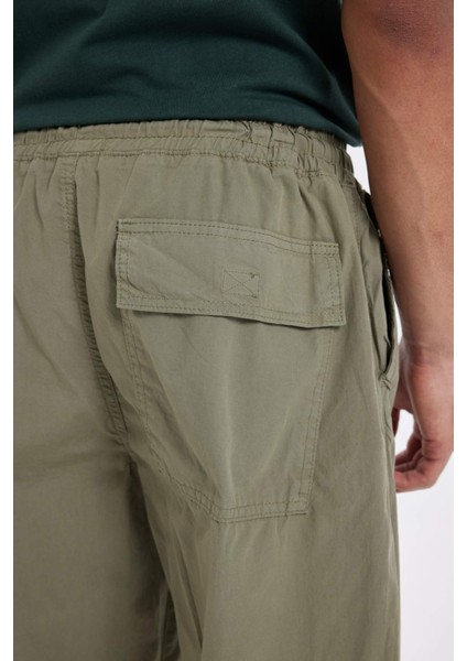 %100 Pamuk Yazlık Jogger Pantolon Wide Leg Bol Rahat Kesim Paraşüt Beli Bağcıklı Geniş Bol Paça C9151AX24AU